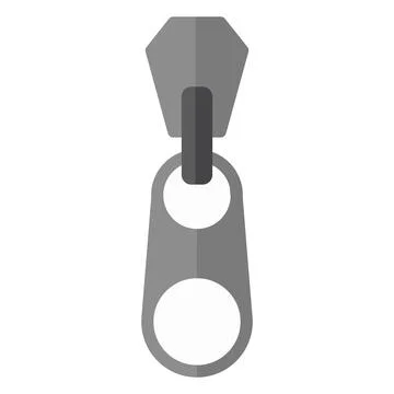 Zipper flat clipart vector illustration Illustrazione stock