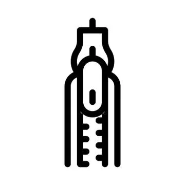 Zipper Fly Icon Vector Outline Illustration Illustrazione stock