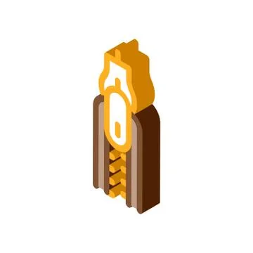 Zipper Fly isometric icon vector illustration 库存插图