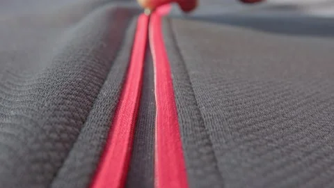 Zipper With Hand Stock Footage 182873751