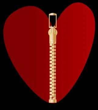 Zipper heart Stock Illustration