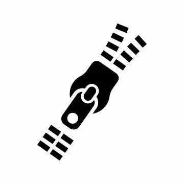 Zipper Icon, Closed Zipper, Jacket Zipper, Zipper Pull Vector Illustration Ba Stock Illustration