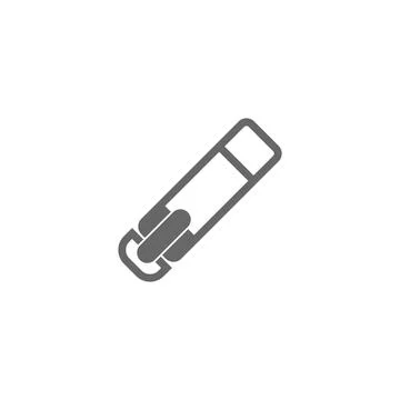 Zipper icon flat design illustration template イラスト素材