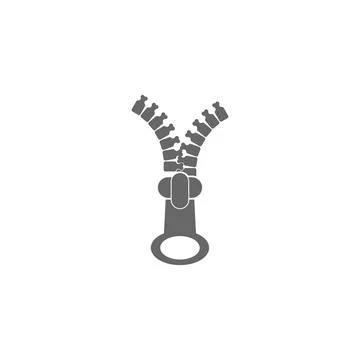 Zipper icon flat design illustration template 스톡 일러스트