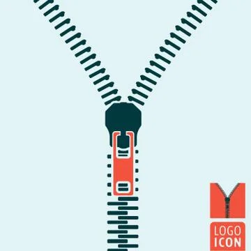 Zipper icon isolated Illustrazione stock