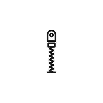 Zipper icon logo sign vector outline Stock Illustration