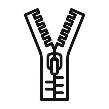 Zipper icon mark in filled style Illustrazione stock