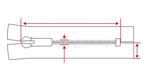 Zipper illustration vector isolated on white background Stock Illustration