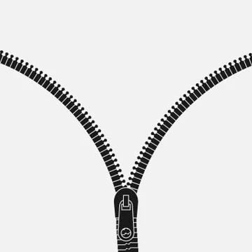 Zipper isolated on background. Vector illustration. Stock Illustration