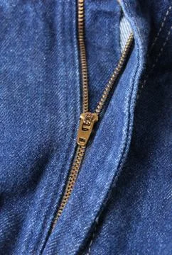 Zipper on jeans Foto stock