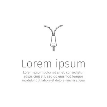 Zipper. Line icon. Vector sign. 스톡 일러스트
