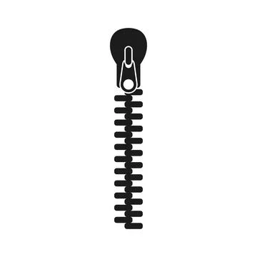 Zipper lock and unlock icon in flat style. Zip stitch vector illustration o.. Stock Illustration