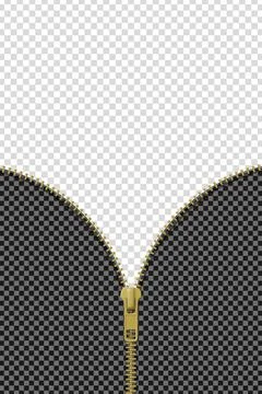 Zipper lock half open with checkered background Stock Illustration