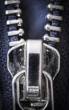Zipper lock on the jacket Stock Photos