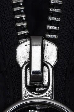 Zipper lock on the jacket Stock Photos