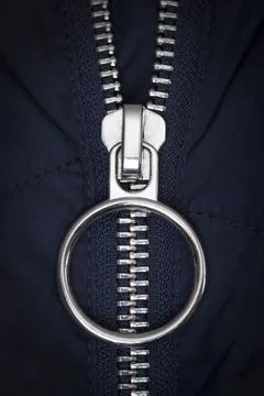 Zipper lock on the jacket Foto stock
