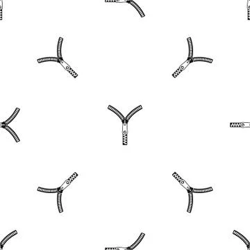 Zipper with lock pattern seamless black 스톡 일러스트