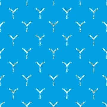 Zipper with lock pattern seamless blue Stock Illustration
