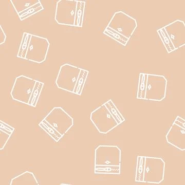 Zipper lock pocket line vector seamless pattern イラスト素材