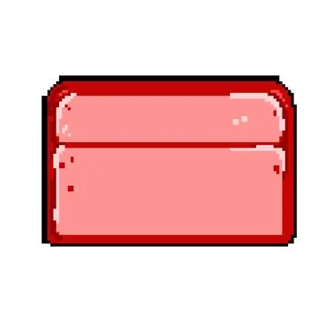 Zipper makeup bag pixel art vector illustration 스톡 일러스트