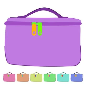Zipper makeup bag vector cartoon graphic 스톡 일러스트
