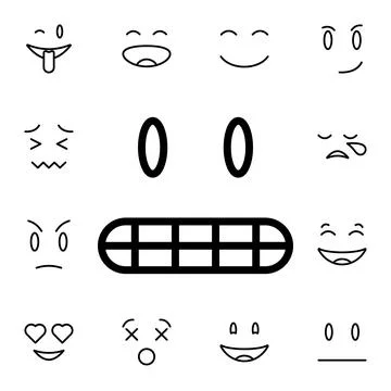 Zipper-mouth, face flat vector icon in emotions pack Illustrazione stock