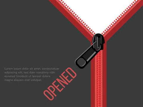 Zipper Opened Stock Illustration