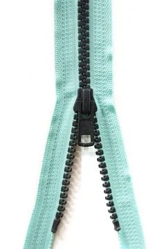 Zipper opened until the half Foto stock