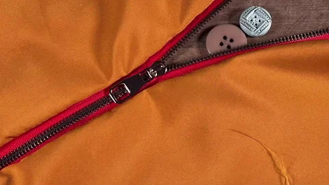 Zipper Opens and Dress Buttons Appears Stop Motion Stock Footage 306190884