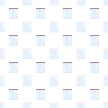 Zipper plastic storage bag seamless pattern background Stock Illustration