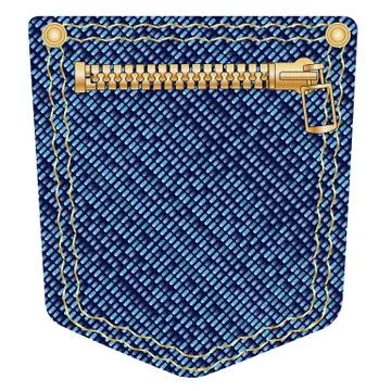 Zipper pocket Stockillustratie