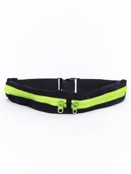 Zipper pull close-up lime green Stock Photos