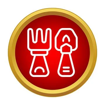 Zipper puller and teeth icon on red background Stock Illustration