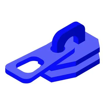 Zipper puller icon, isometric style イラスト素材