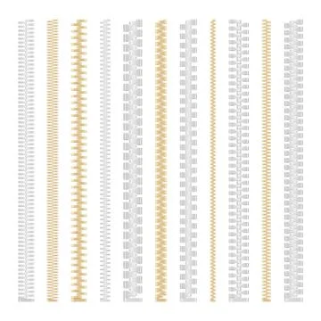 Zipper set vector design illustration isolated on white background Stock Illustration