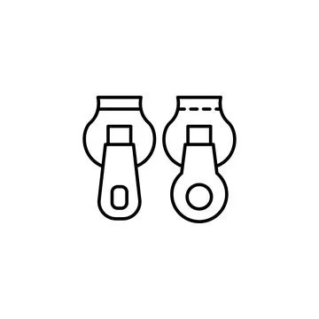 Zipper, sewing icon. Simple line, outline vector elements of tailor for ui and Stock Illustration
