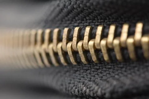 Zipper shut. macro Stock Photos