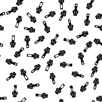 Zipper Silhouette Seamless Pattern Stock Illustration