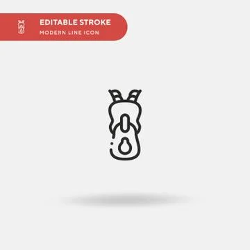 Zipper Simple vector icon. Illustration symbol design template for web mobile Stock Illustration
