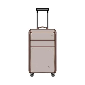 Zipper soft shell suitcase cartoon vector illustration 스톡 일러스트