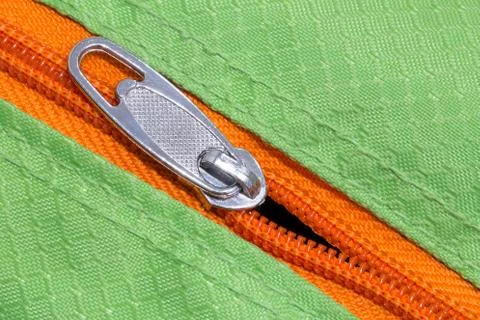 Zipper of Suitcase Close-up Stock Photos