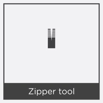 Zipper tool icon isolated on white background Stock Illustration