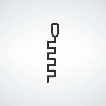 Zipper tool line icon. open zip lock. zip icon. Stock vector illustration Stock Illustration