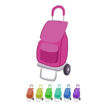 Zipper trolley bag vector cartoon graphic 스톡 일러스트