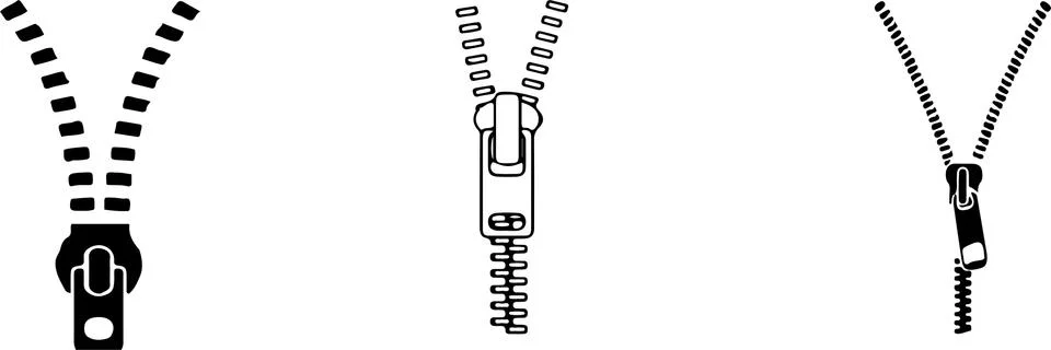 Zipper vector illustration isolated on background Stock Illustration