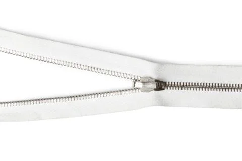 Zipper on white background Stock Photos