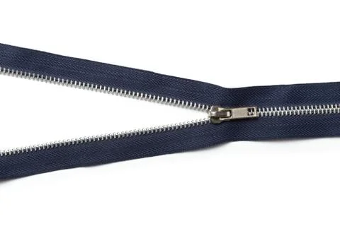 Zipper on white background Stock Photos