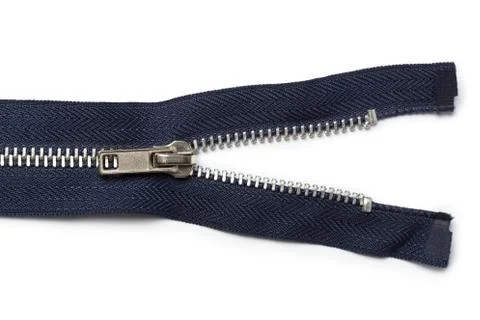 Zipper on white background Stock Photos