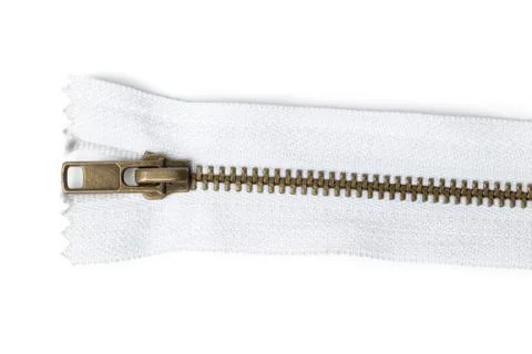 Zipper on white background Stock Photos