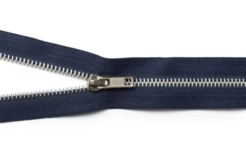 Zipper on white background Stock Photos